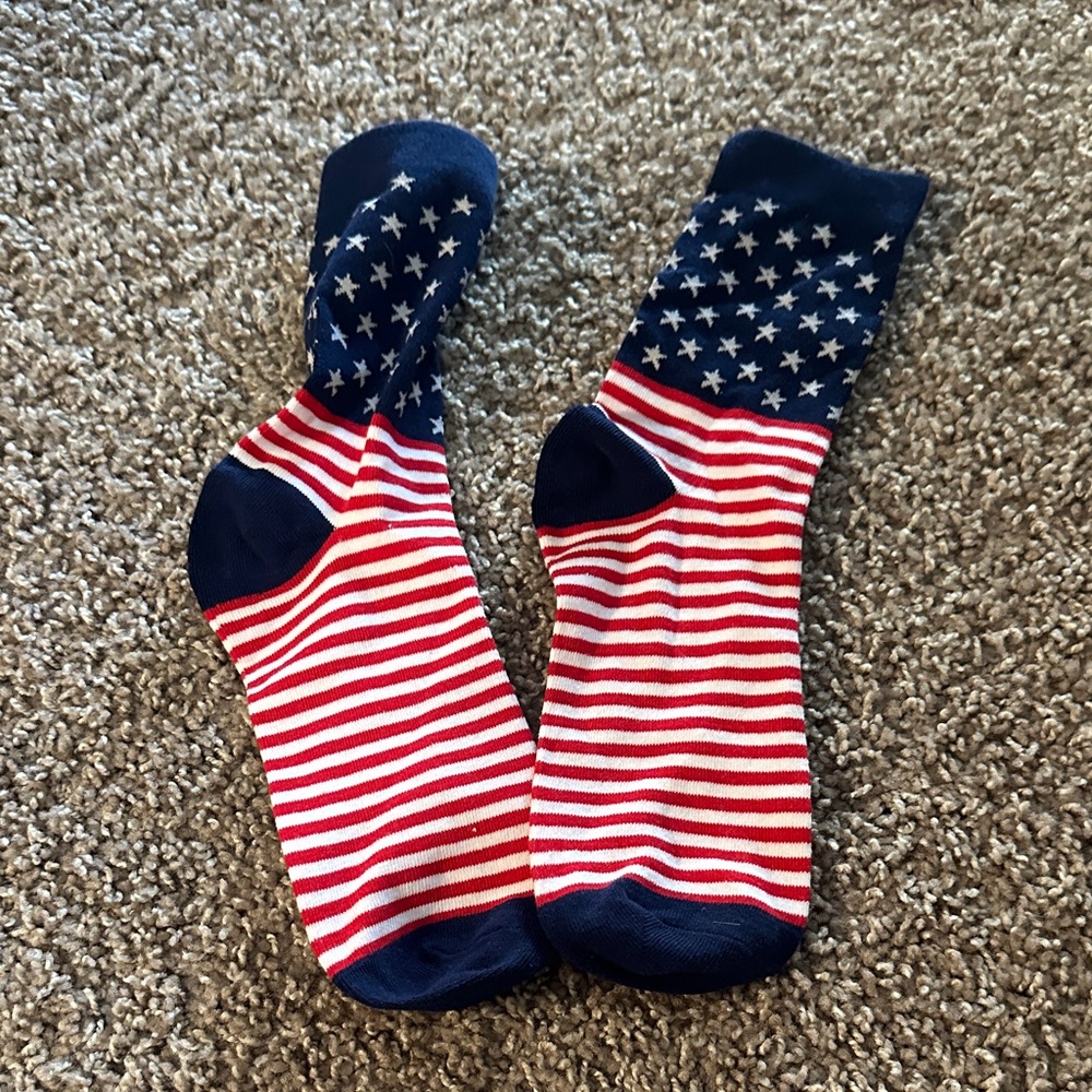 525 America Patriotic Stars and Stripes Socks